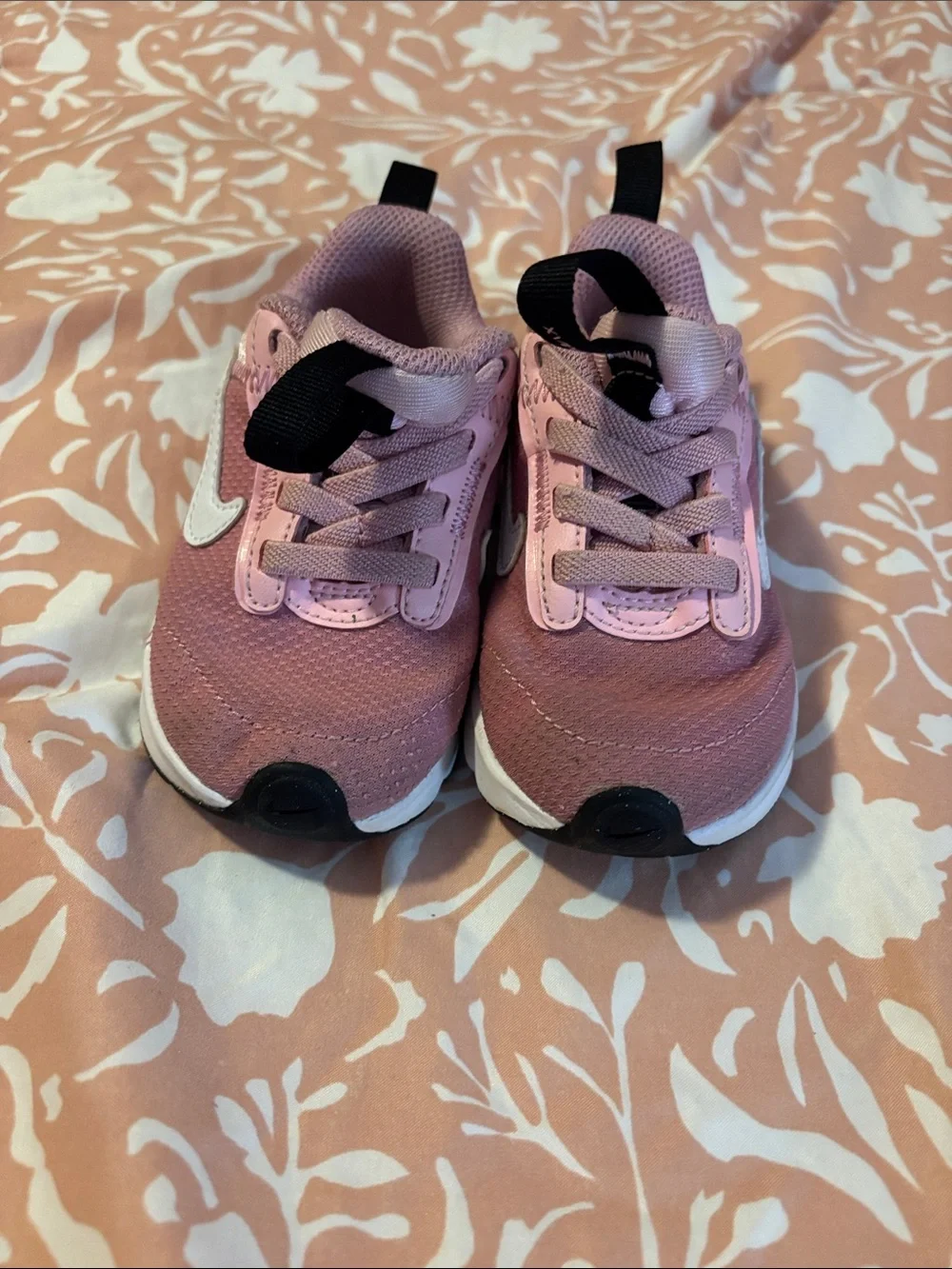 Nike Kids Pink Mesh Sneakers with White Swoosh